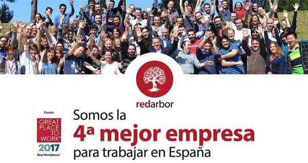 Redarbor 4ª mejor empresa para trabajar en España según Great Place to Work